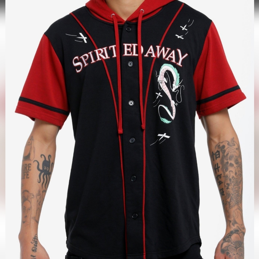 Our Universe Studio Ghibli Spirited Away Hooded Baseball Jersey